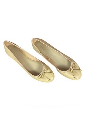 Aldo Tan Neutral Classic Ballet Flats Slip On Round Toe Shoes Sz EU38 Sz 8.5